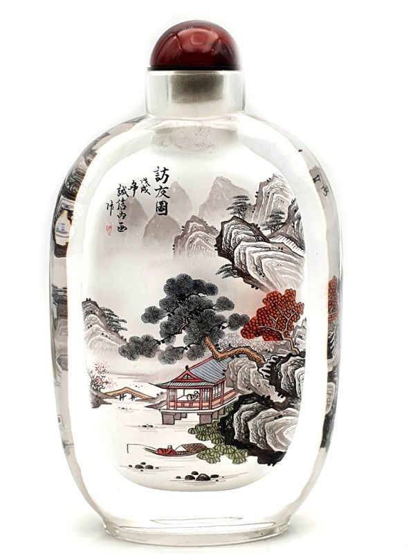 Tr S Grande Tabati Re En Verre Artiste Chinois Paysage Chinois Le Lac