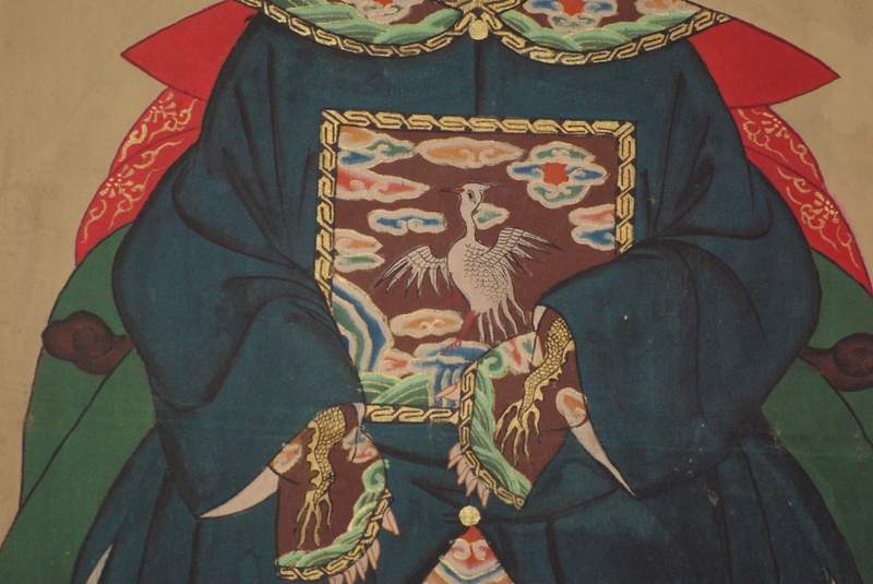 Ahnenpaare und Kaiser Chinas blau 5