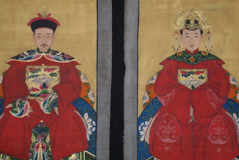 Ahnenpaare und Kaiser Chinas rot 2