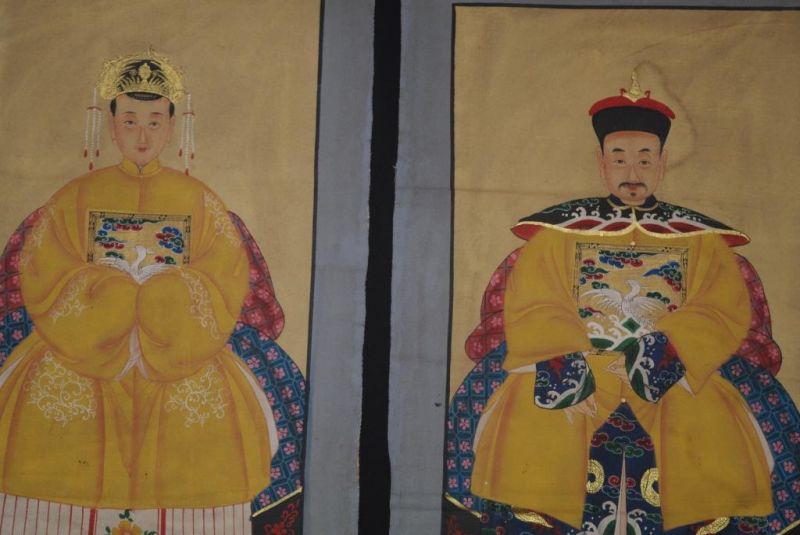 Ahnenpaare und Kaiser Chinesische Malerei Kaiser Gelb 2