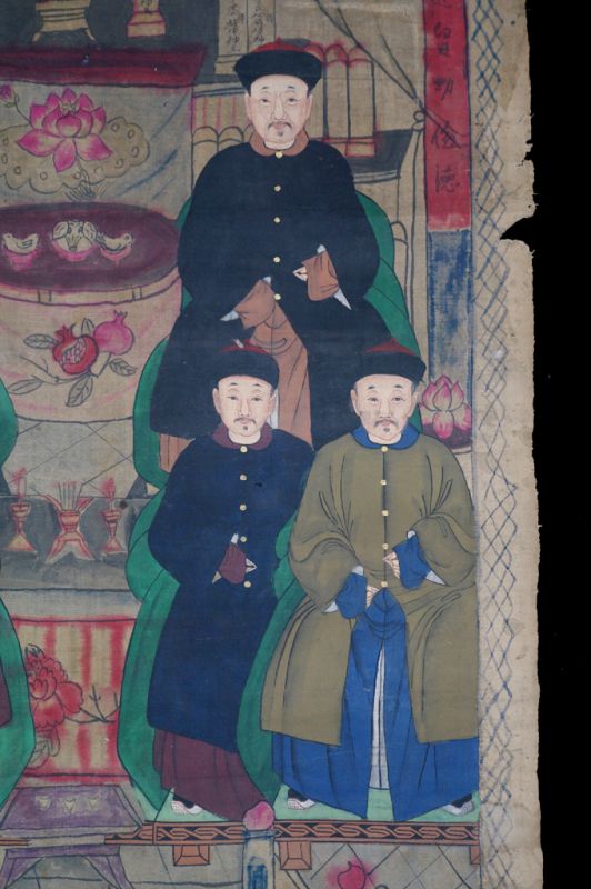 Alte chinesische Ahnen Porträtmalerei - Ahnenbilder - Familie chinesischer Würdenträger 5