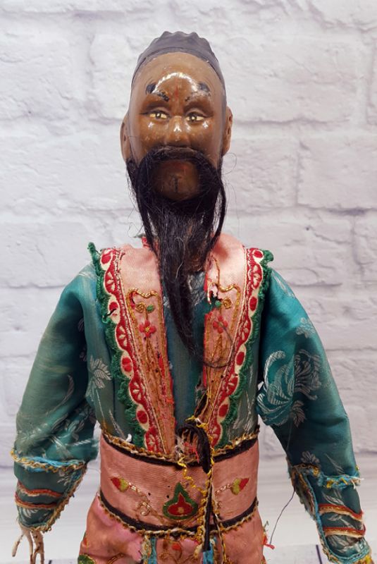 Alte chinesische Theater-Marionette - Fujian-Provinz - Der ausländische Händler 3