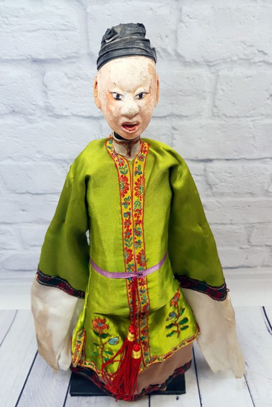 Alte chinesische Theater-Marionette - Fujian-Provinz - Mann / Tänzer 2