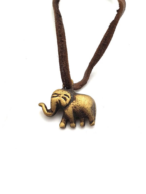 Amulett Talisman - Elefant und Lederschnur 2