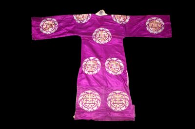 Ancien costume traditionnels de Théâtre Chinois - Violet - Tenue impériale