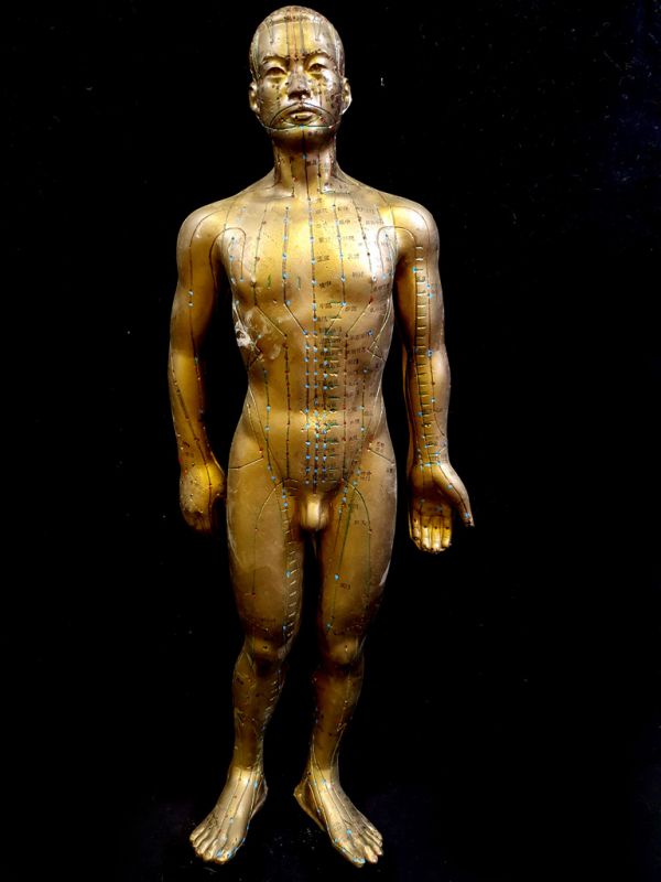 Ancient Chinese Acupuncture Statue - Plastic - Bronze effect man 2 1