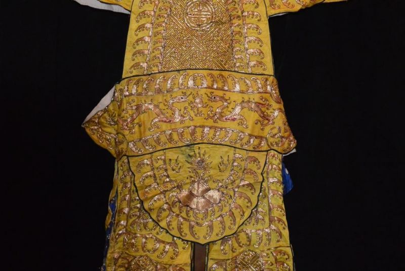 Ancient Chinese Theater Costume Yellow and Gold 5