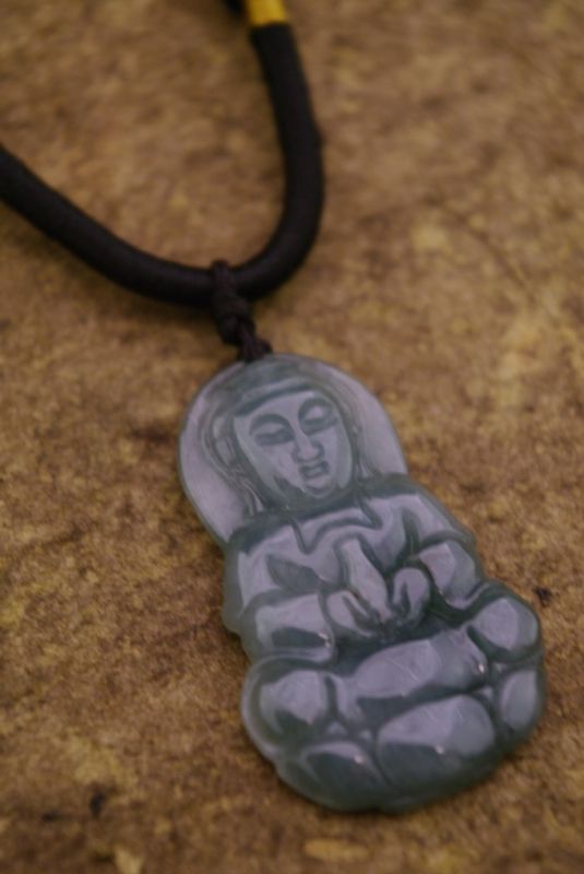 Anhänger aus Jade Grüne Buddha 3