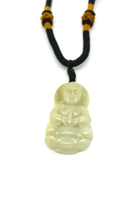 Anhänger aus Jade Weisser Buddha 2