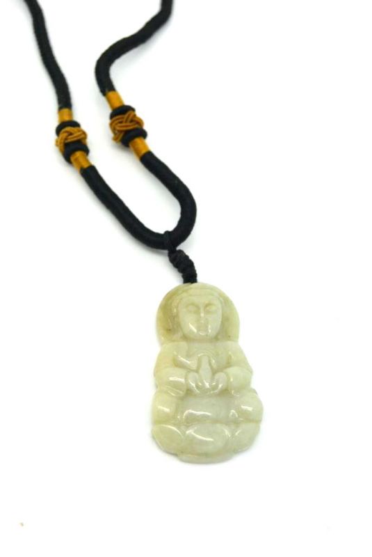 Anhänger aus Jade Weisser Buddha 5