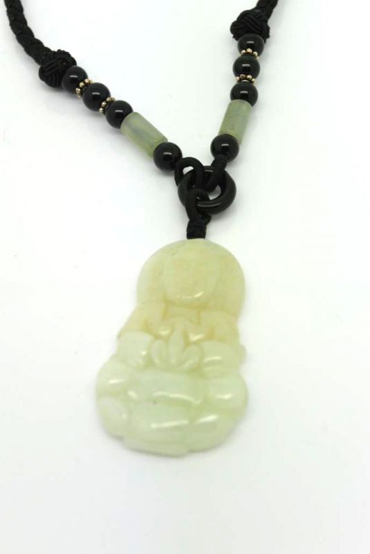 Anhänger aus Jade Weißer Buddha 2