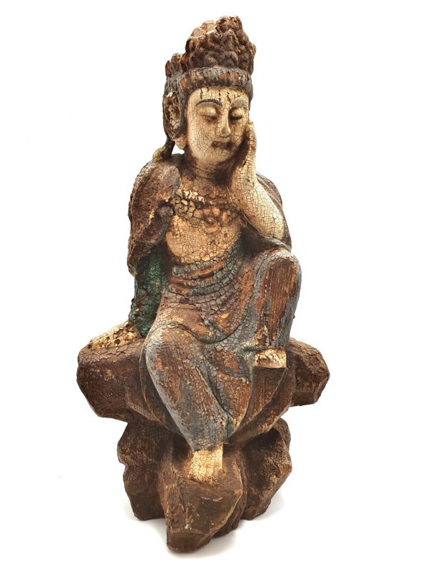 Asian wooden statue GuanYin 1