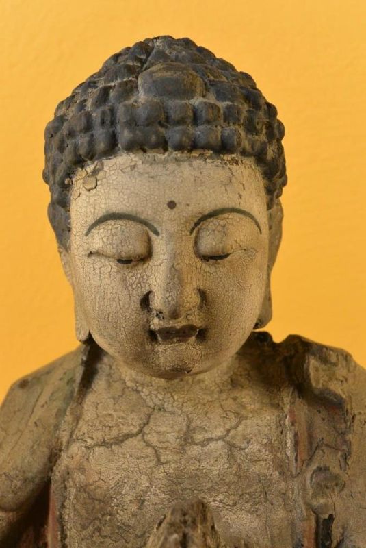 Asiatische Holzstatue Bodhisattva Samantabhadra 2