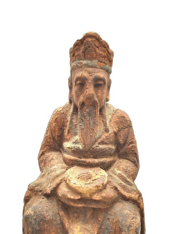 Asiatische Holzstatue Tudi Gong 2