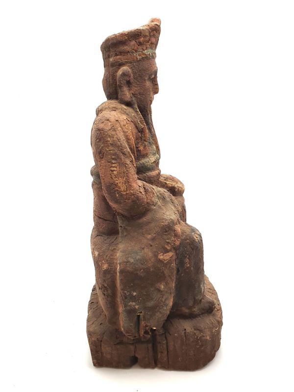 Asiatische Holzstatue Tudi Gong 4