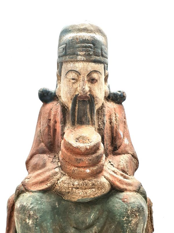 Asiatische Holzstatue Tudi Gong 2