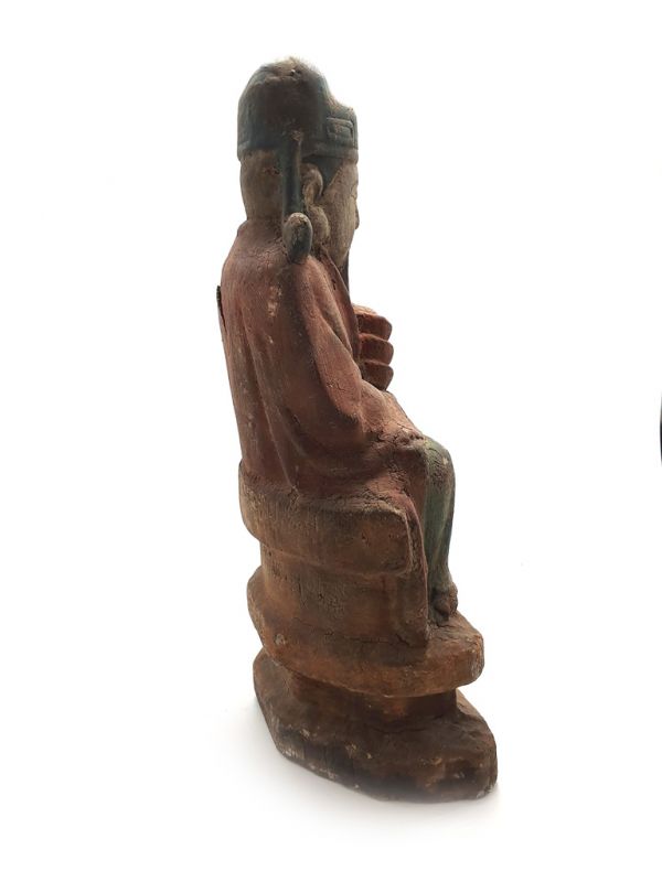 Asiatische Holzstatue Tudi Gong 3