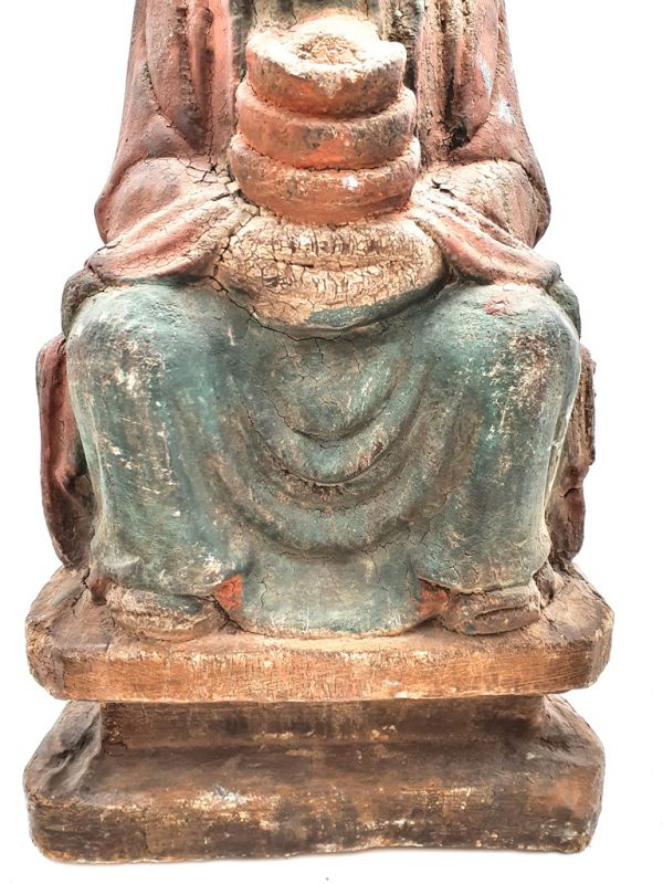 Asiatische Holzstatue Tudi Gong 4