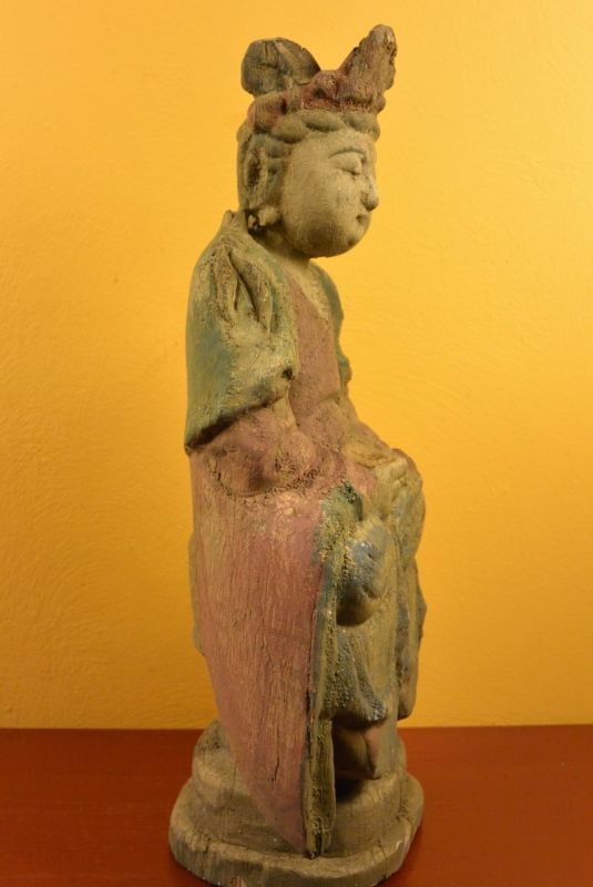 Asiatische Holzstatue Vajrayana 4