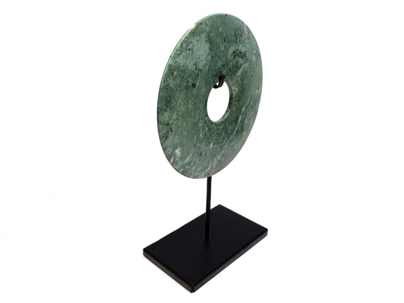 Bi-Scheibe aus Jade 15cm -Grün 4