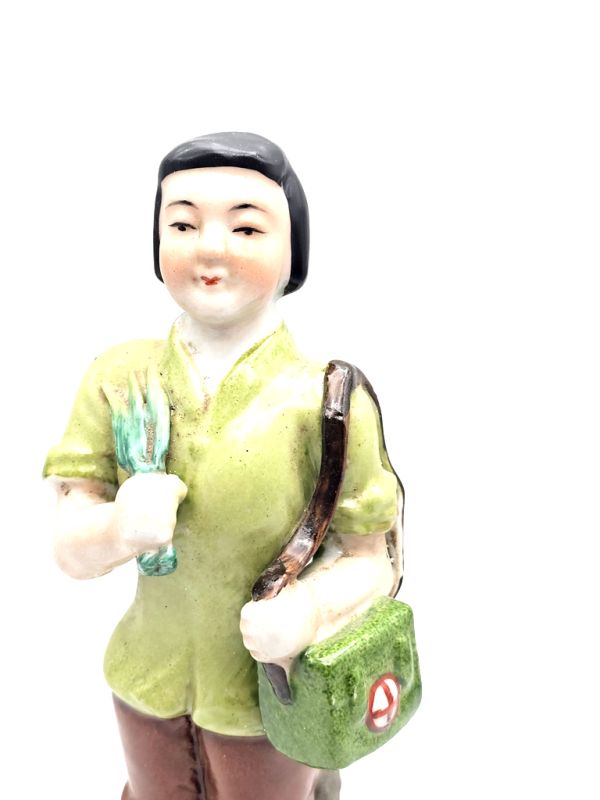 Bisque Porcelain statue - Chinese Cultural Revolution - The young nurse 2