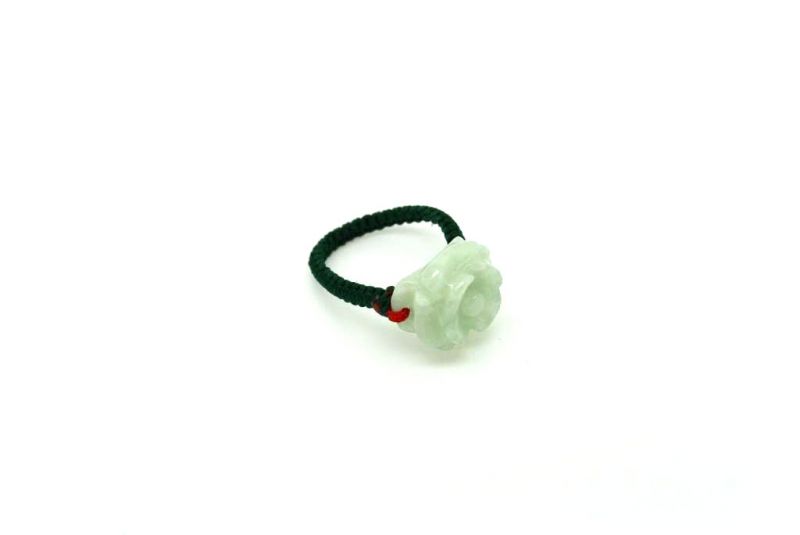 Blume Jade Ring - Größe 17,75 2