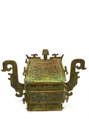 Boîte Chinoise en Bronze - Brûle encens