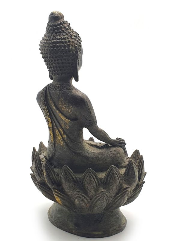 Bronze Statue Buddha auf einer Lotusblume 4