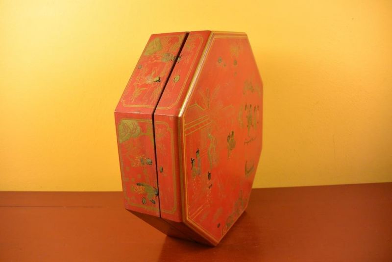 Chinalack-Box - Rot und Gold 5