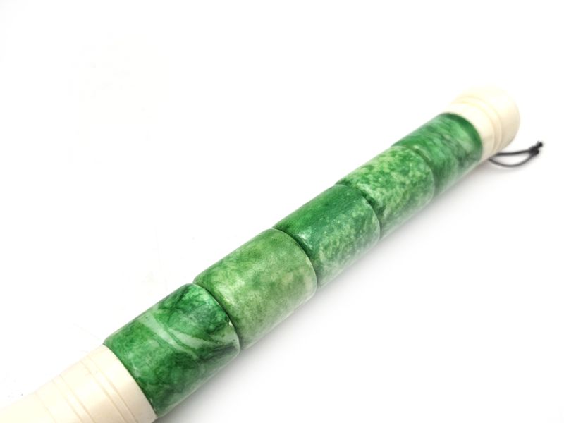 Chinese Calligraphy Brush in Stone - Traditional Art - Green 3