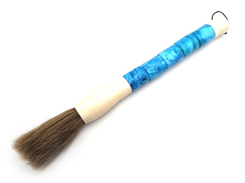 Chinese Calligraphy Brush in Stone - Traditional Art - Sky blue 1