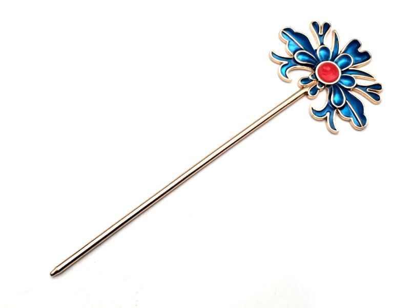 Chinese Cloisonné Enamel Hair Stick - The orchid 1