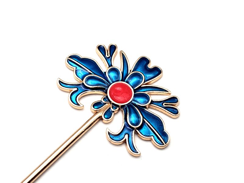 Chinese Cloisonné Enamel Hair Stick - The orchid 2