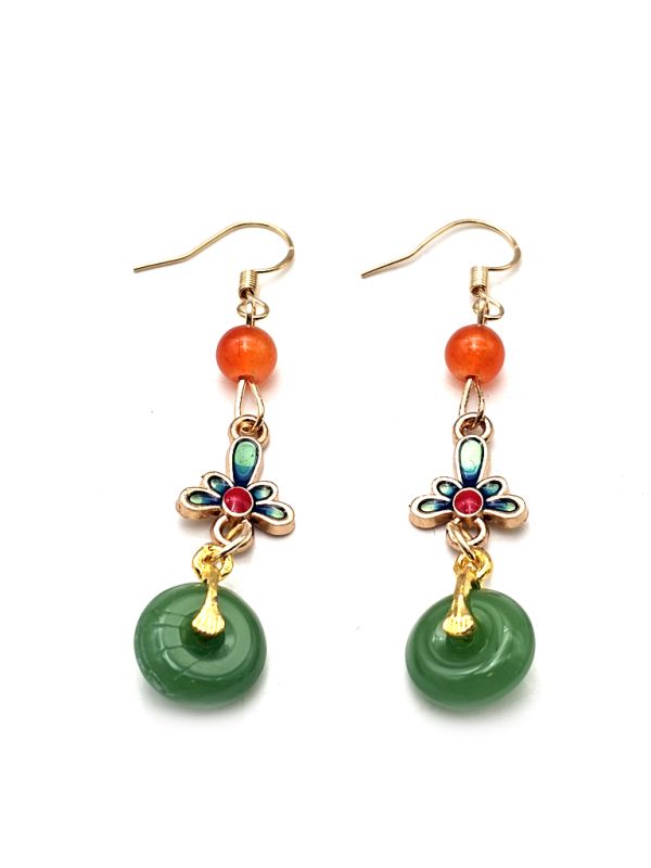 Chinese Enamel Earrings - Cloisonné 2