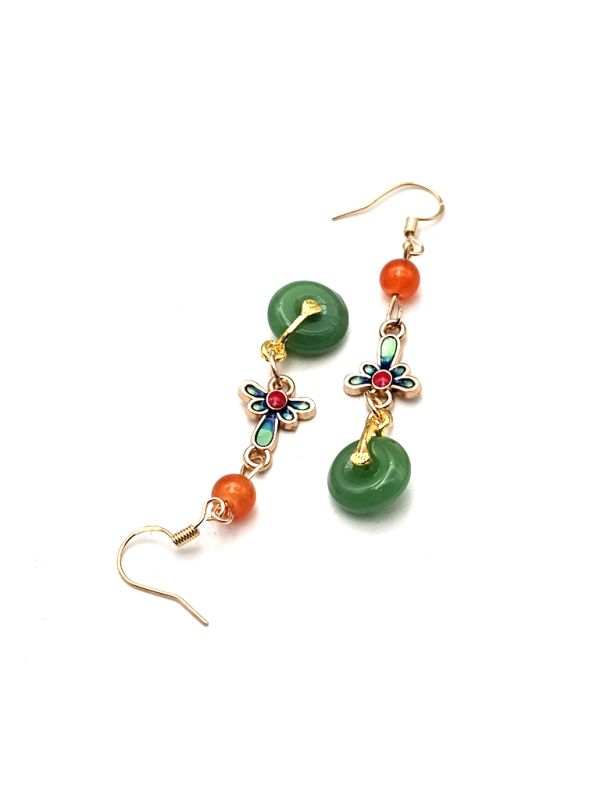 Chinese Enamel Earrings - Cloisonné 4