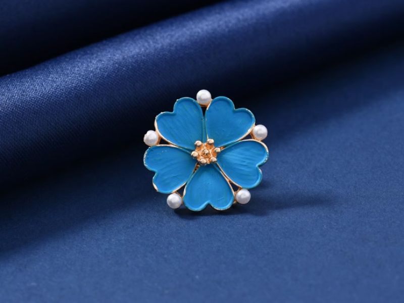 Chinese Enamel Pin - Cloisonné - Big flower 1