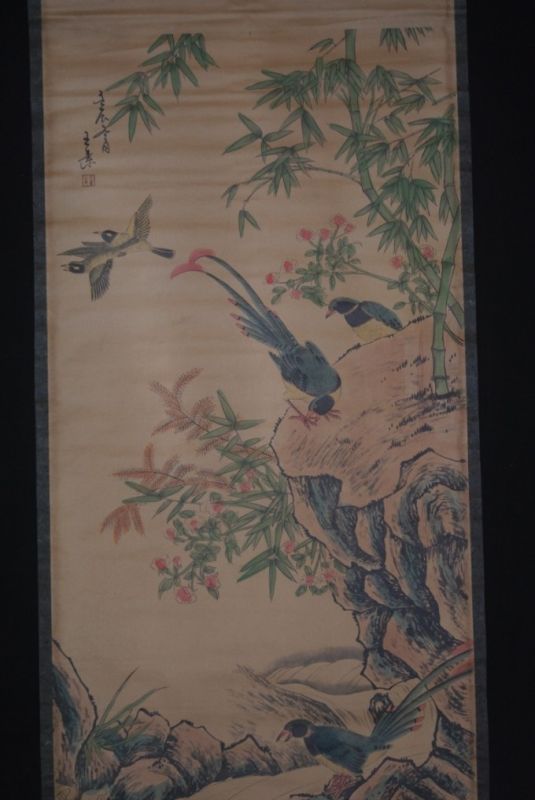 Chinese Paining Kakemono Birds in the wild 1