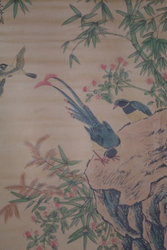 Chinese Paining Kakemono Birds in the wild 2