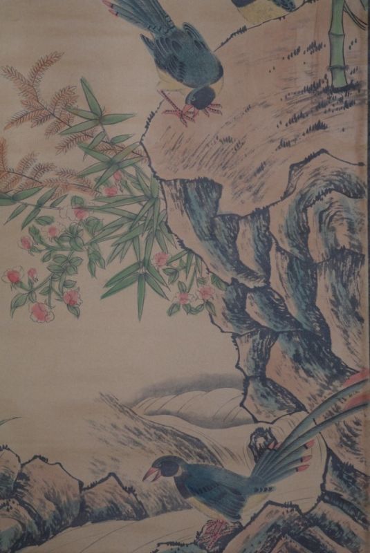 Chinese Paining Kakemono Birds in the wild 3