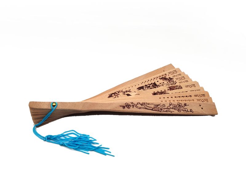 Chinese Sandalwood Hand fan Common crane 3