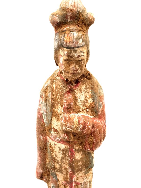 Chinese statue - Terracotta - Court Lady Tang - Flute 2 2