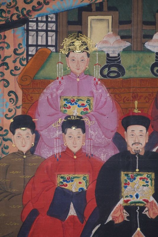 Chinesische Ahnenbilder 7 Personen 4