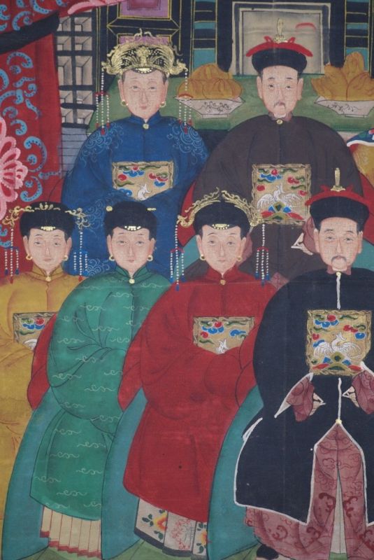 Chinesische Ahnenbilder 9 Personen 3