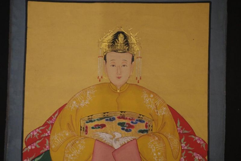 Chinesische Ahnenportraits Qing Dynastie Kaiser Gelb 3