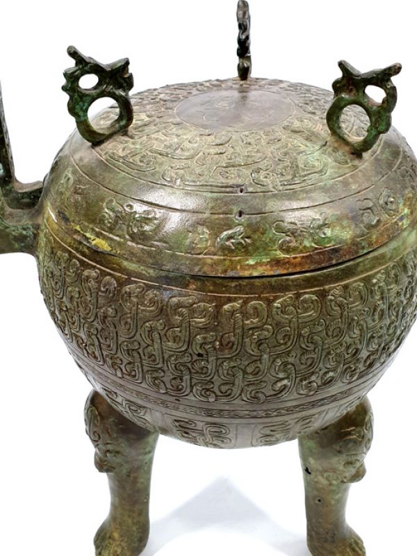 Chinesische Bronzebox - Bedeckter Parfümbrenner 2