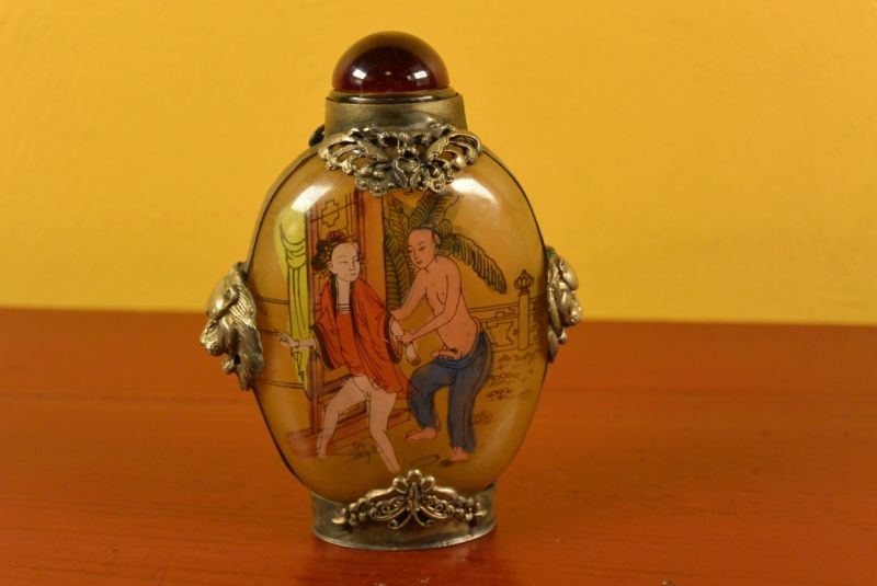 Chinesische erotische Schnupftabakflasche Kamasutra 4 3