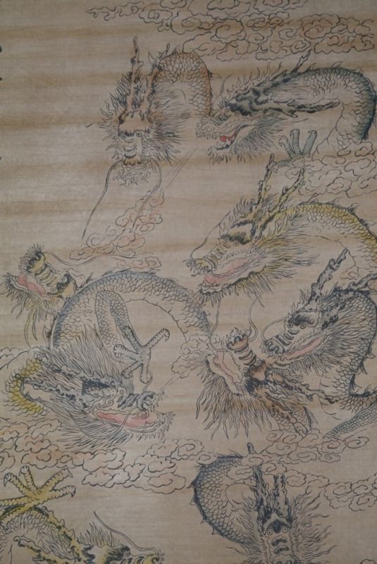 Chinesische Gemälde Kakemono Drachen 2