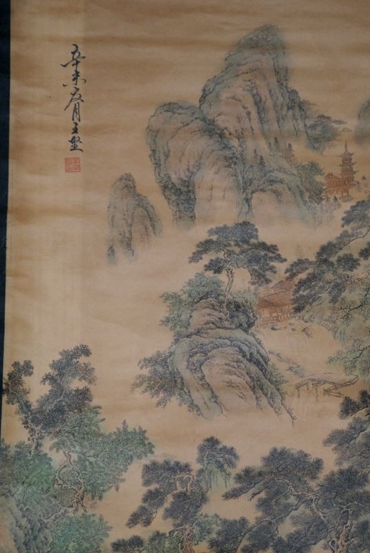 Chinesische Gemälde Kakemono Landschaft 12 5