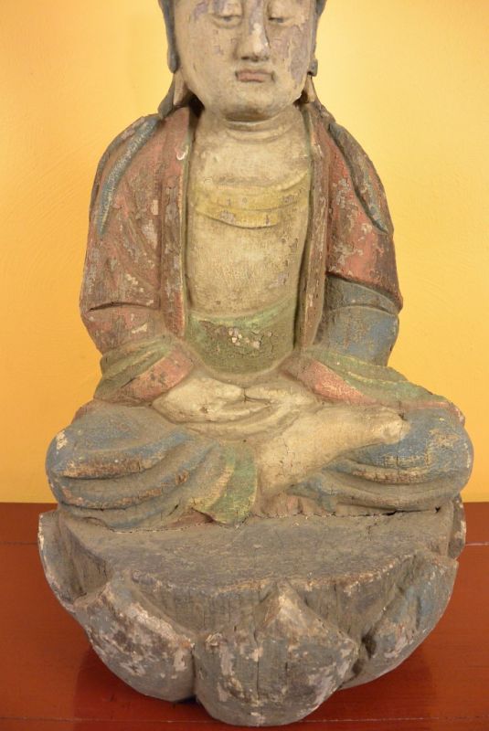 Chinesische Holz-Buddha-Statue 3