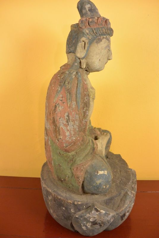 Chinesische Holz-Buddha-Statue 4